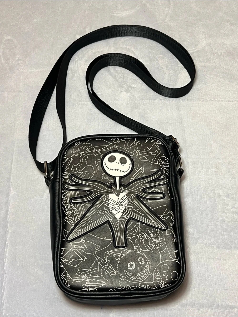 Nightmare Before Christmas Crossbody Bag with Jack Skellington Motif